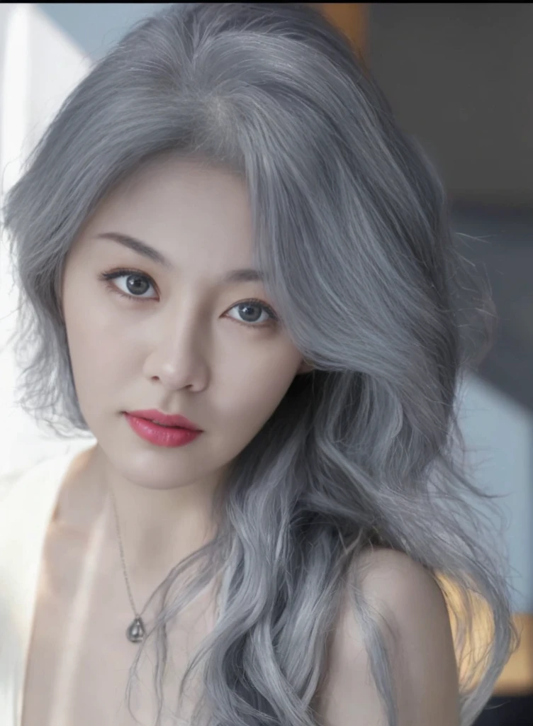 8K high quality，1 woman，Gray hair：1.5