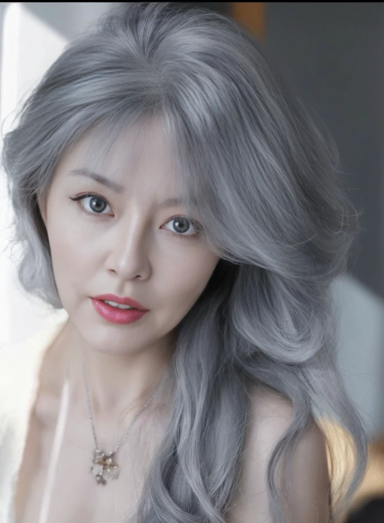 8K high quality，1 woman，Gray hair：1.5