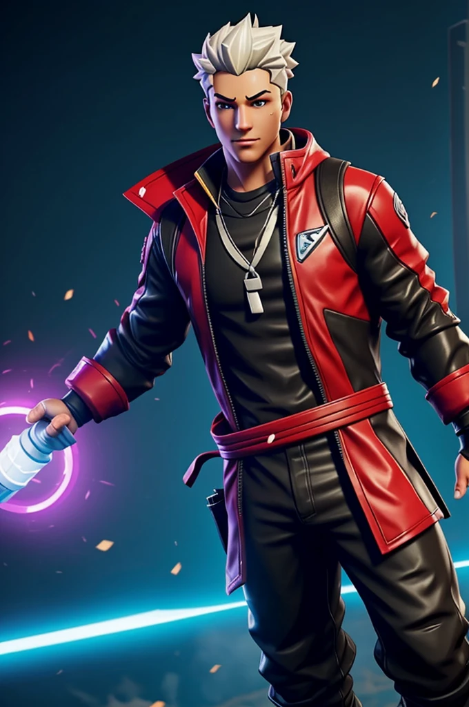 can you generate an image of the character Drift from the game Fortnite giving him the style of the current season of the game?