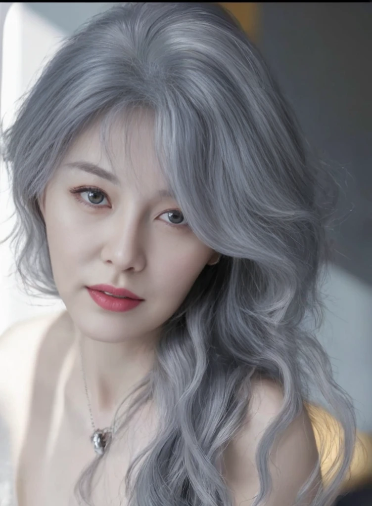 8K high quality,1 woman,Gray hair:1.5.