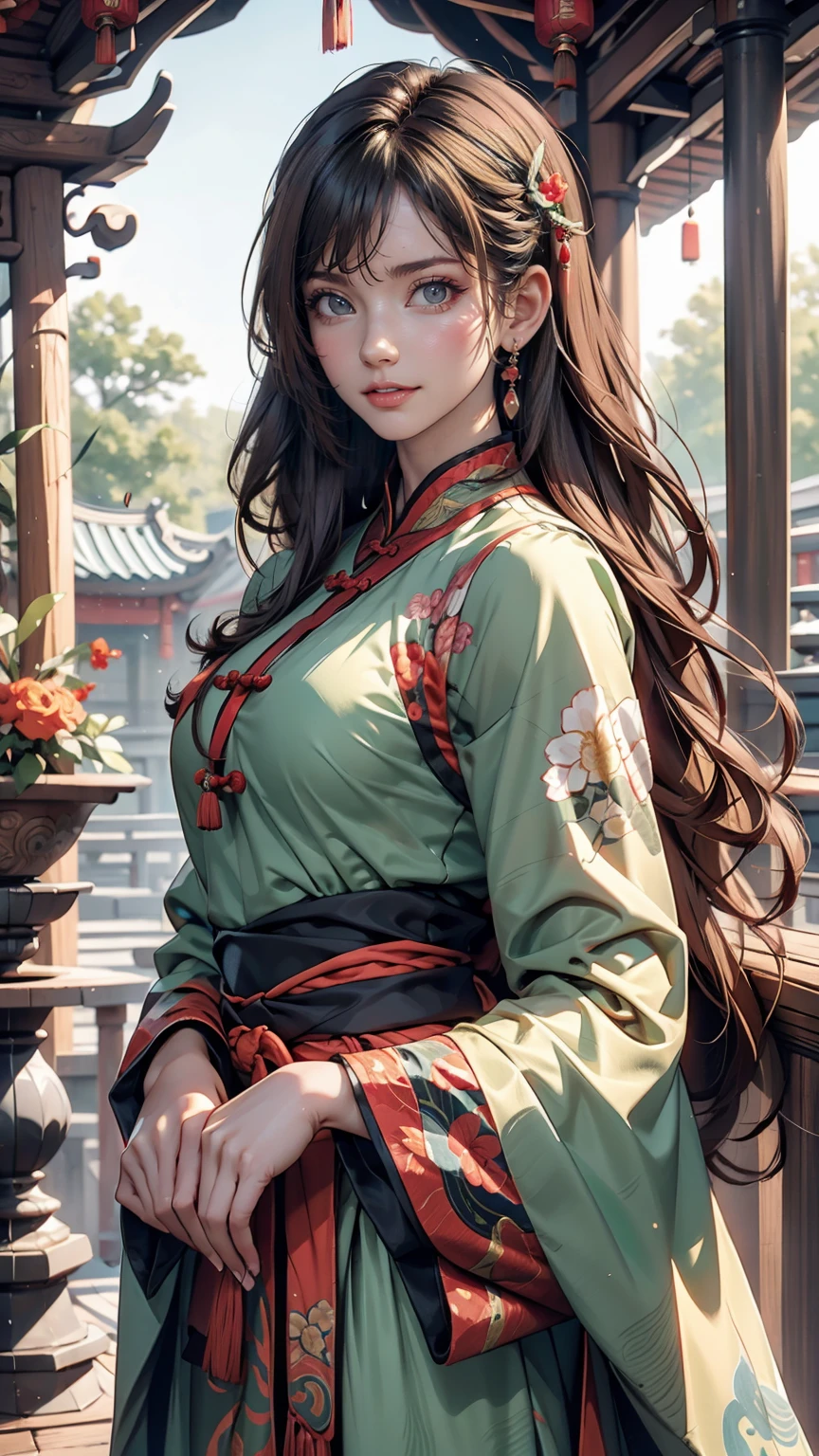 ((whole body)), samdoesarts style award winning whole body portrait of a beautiful woman, ((Perfect feminine face)),((Ancient Chinese Green Clothing)), ((Green Peking Opera Costume)), (Long sleeve) Gazebo, complicatedな, (Beautiful details in the eyes, Long eyebrows),((hairpin, Twisted Hair)),(sorrow), ((tears)), (sunlight), Shaded flat illustration, Digital Art, Trending on Art Station, Very detailed, The finer details, complicated, ArtJam、Rutkovsky、Art by Alphonse Mucha,