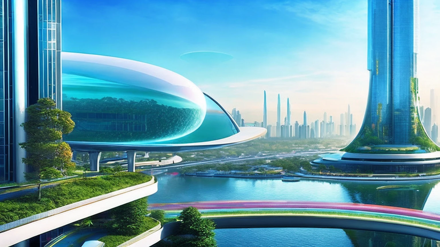 (Best quality,4K,8K,A high resolution,Masterpiece:1.2),Ultra-detailed,(Realistic,Photorealistic,photo-realistic:1.37),Futuristic floating city,Futuristic technology,Huge urban high-tech tablet platform,Airship,Floating in the sky,Futuristic city,Small airships around,High-tech hemispherical platform,Colorful lights,Advanced architecture,modernn architecture,skyscrapper,Access the cloud,Scenic beauty,view over city,Impressive design,Blend seamlessly with nature,energetic and vibrant atmosphere,Futuristic transportation system,Parking is suspended,Transparent path,Lush greenery,Sky gardens,cascading waterfalls,Magnificent skyline,reflections on the water,Sparkling river,Architectural innovation,futuristic skyscrapers,Transparent dome,The shape of the building is unusual,Elevated walkway,Impressive skyline,Glowing lights,Futuristic technology,Minimalist design,Scenic spots,Panoramic view,Cloud Piercing Tower,Vibrant colors,epic sunrise,epic sunset,Dazzling light display,magical ambiance,The future city,Urban Utopia,LuxuryLifestyle,Innovative energy,sustainable development,Smart city technology,Advanced infrastructure,Tranquil atmosphere,Nature and technology live in harmony,Awesome cityscape,Unprecedented urban planning,Architecture connects seamlessly with nature,High-tech metropolis,A cutting-edge engineering marvel,The future of urban living,Visionary architectural concept,Energy-efficient buildings,Harmony with the environment,A city floating above the clouds,Utopian dreams become reality,The possibilities are endless,State-of-the-art transportation network,Green energy integration,Innovative materials,Impressive holographic display,Advanced communication system,Breathtaking aerial view,Quiet and peaceful environment,Modernist aesthetics,Ethereal beauty