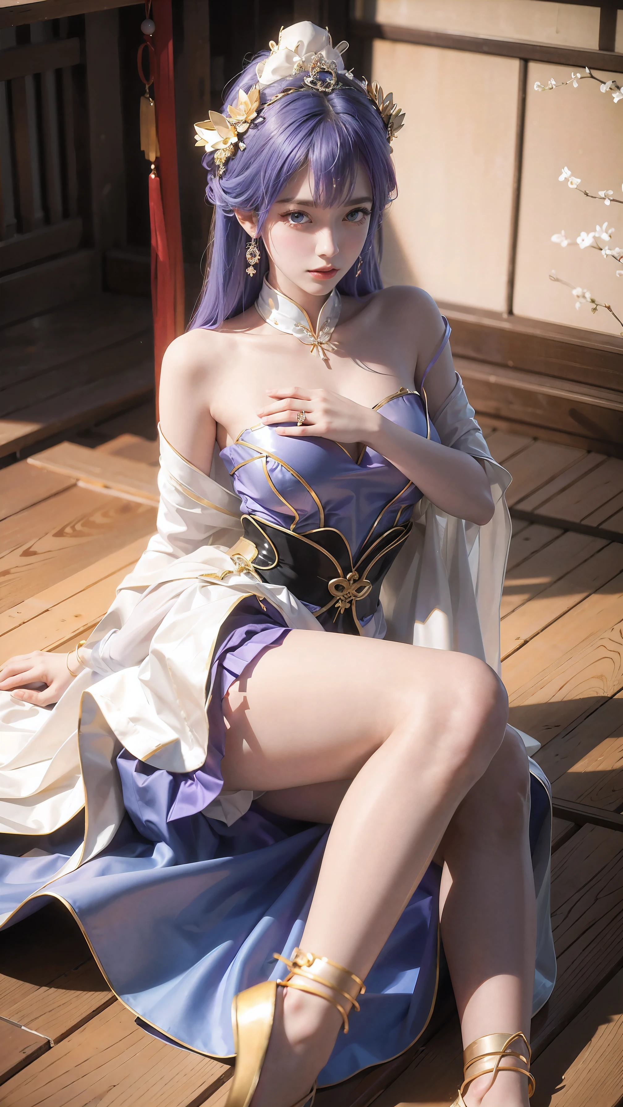 Purple clothes，Purple skirt，Purple skirt
