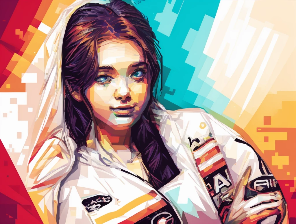 a poster for the album,'the woman in the hoodie ', an album cover by Ferdynand Ruszczyc, trending on cgsociety, psychedelic art, looks a blend of grimes, looks like a mix of grimes, ) ominous vibes, cgsociety saturated colors, ultraviolet and neon colors, grimes - book 1 album cover, violent and vicious appearance