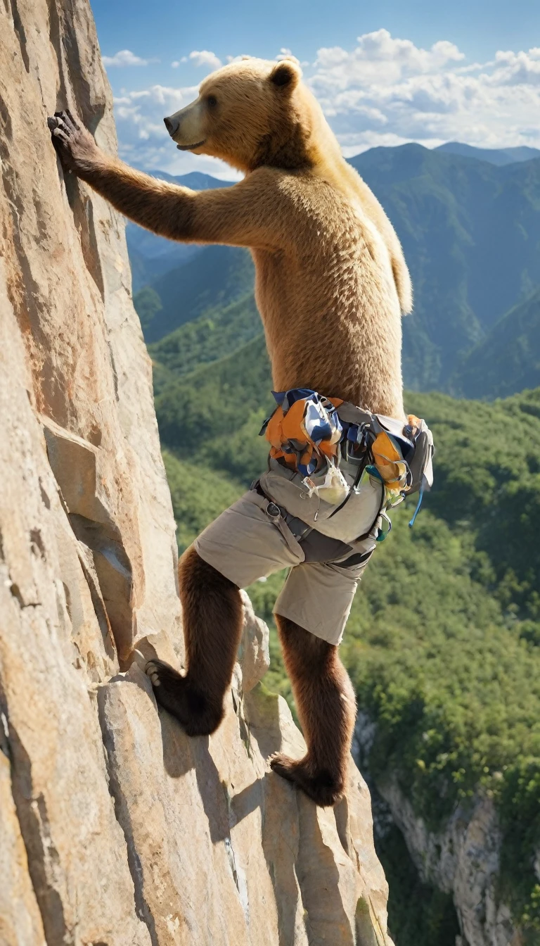 Sport climbing bear、anime、animeーション