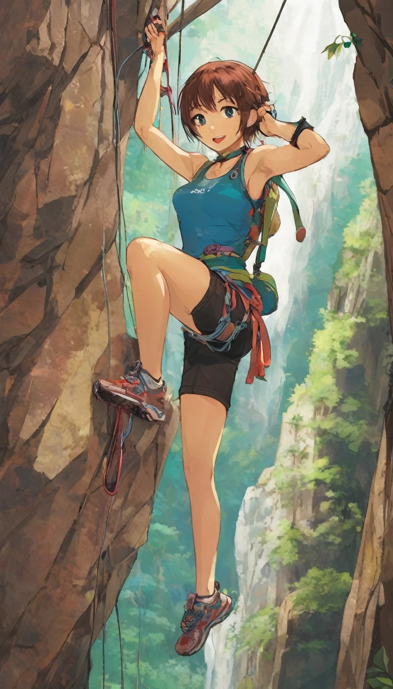 Sport climbing bear、anime、animeーション