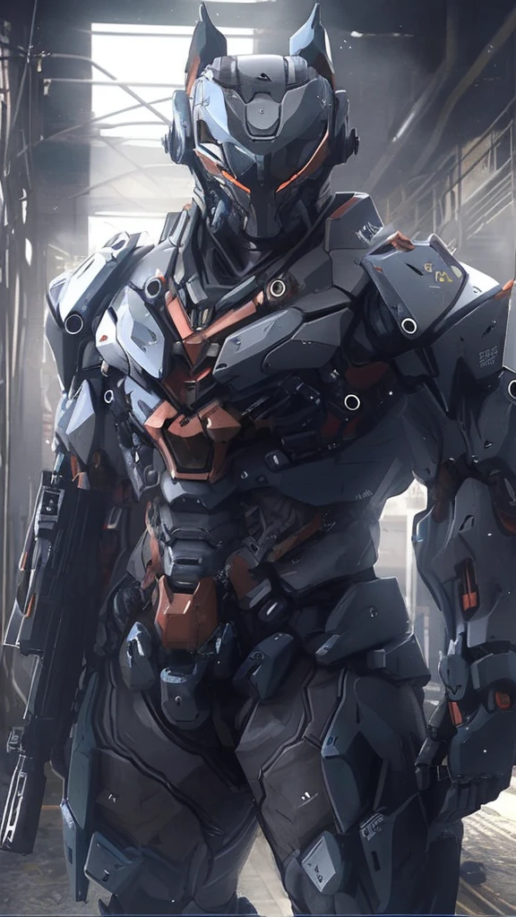 a drawing of a robot with a gun and a gun in his hand, nge, mecha suit, full body mecha suit, mecha armor, mecha plate armor, mobile suit, mecha human, mecha warrior, power armor, # mecha, anime mech armor, greek god in mecha style, white metal neocubism armor