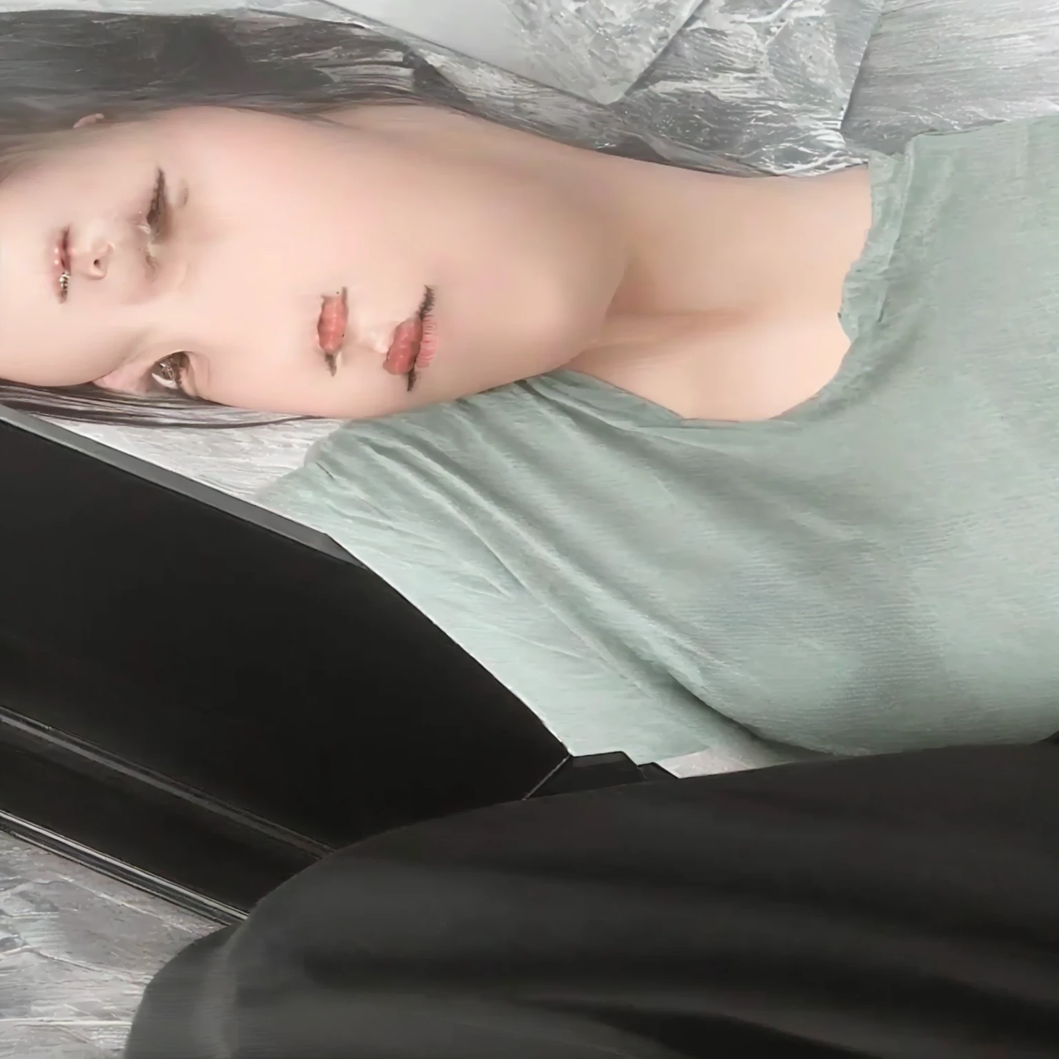 there is a hot woman that is laying down on a bed, 3 0 years old woman, 30 years old woman, without makeup, snapchat photo, 🤤 girl portrait, she is about 2 5 years old, iphone picture, she is about 1 6 years old, she is about 2 0 years old, she is about 20 years old, 2 7 years old