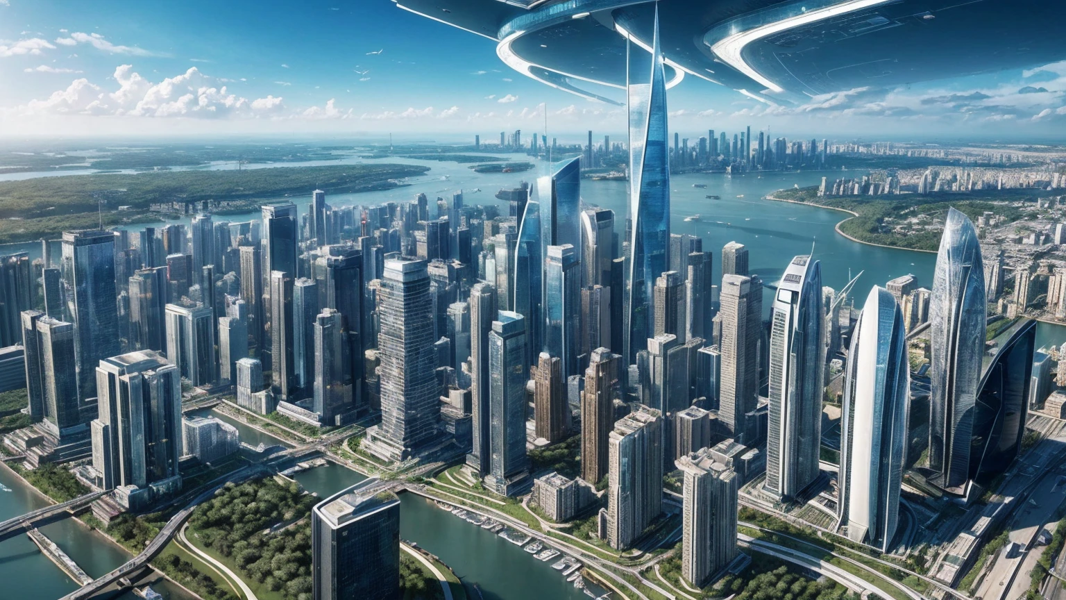 (Best quality,4K,8K,A high resolution,Masterpiece:1.2),Ultra-detailed,(Realistic,Photorealistic,photo-realistic:1.37),Futuristic floating city,Futuristic technology,Huge urban high-tech tablet platform,Airship,Floating in the sky,Futuristic city,Small airships around,High-tech hemispherical platform,Colorful lights,Advanced architecture,modernn architecture,skyscrapper,Access the cloud,Scenic beauty,view over city,Impressive design,Blend seamlessly with nature,energetic and vibrant atmosphere,Futuristic transportation system,Parking is suspended,Transparent path,Lush greenery,Sky gardens,cascading waterfalls,Magnificent skyline,reflections on the water,Sparkling river,Architectural innovation,futuristic skyscrapers,Transparent dome,The shape of the building is unusual,Elevated walkway,Impressive skyline,Glowing lights,Futuristic technology,Minimalist design,Scenic spots,Panoramic view,Cloud Piercing Tower,Vibrant colors,epic sunrise,epic sunset,Dazzling light display,magical ambiance,The future city,Urban Utopia,LuxuryLifestyle,Innovative energy,sustainable development,Smart city technology,Advanced infrastructure,Tranquil atmosphere,Nature and technology live in harmony,Awesome cityscape,Unprecedented urban planning,Architecture connects seamlessly with nature,High-tech metropolis,A cutting-edge engineering marvel,The future of urban living,Visionary architectural concept,Energy-efficient buildings,Harmony with the environment,A city floating above the clouds,Utopian dreams become reality,The possibilities are endless,State-of-the-art transportation network,Green energy integration,Innovative materials,Impressive holographic display,Advanced communication system,Breathtaking aerial view,Quiet and peaceful environment,Modernist aesthetics,Ethereal beauty