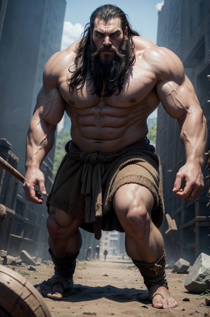create an image of the giant Goliath from the Bible