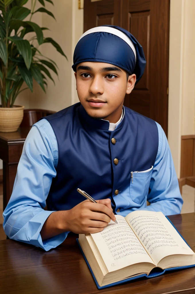 Muslim  boy studing 