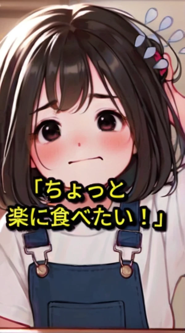 Cartoon girl in a white shirt and blue overalls looking at the camera, Beasts, 🚿🗝📝, 🍁 cute, animeオープニング, sakimichan, A, Ka, Sa, Ta, Na, Ha, On , cute anime face, anime, Ahegao, cute anime, Hololive