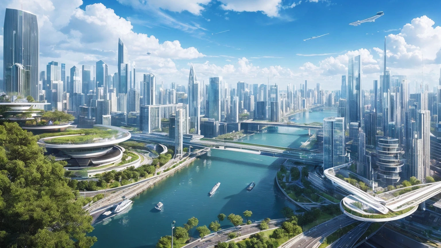 (Best quality,4K,8K,A high resolution,Masterpiece:1.2),Ultra-detailed,(Realistic,Photorealistic,photo-realistic:1.37),Futuristic floating city,Futuristic technology,Huge urban high-tech tablet platform,Airship,Floating in the sky,Futuristic city,Small airships around,High-tech hemispherical platform,Colorful lights,Advanced architecture,modernn architecture,skyscrapper,Access the cloud,Scenic beauty,view over city,Impressive design,Blend seamlessly with nature,energetic and vibrant atmosphere,Futuristic transportation system,Parking is suspended,Transparent path,Lush greenery,Sky gardens,cascading waterfalls,Magnificent skyline,reflections on the water,Sparkling river,Architectural innovation,futuristic skyscrapers,Transparent dome,The shape of the building is unusual,Elevated walkway,Impressive skyline,Glowing lights,Futuristic technology,Minimalist design,Scenic spots,Panoramic view,Cloud Piercing Tower,Vibrant colors,epic sunrise,epic sunset,Dazzling light display,magical ambiance,The future city,Urban Utopia,LuxuryLifestyle,Innovative energy,sustainable development,Smart city technology,Advanced infrastructure,Tranquil atmosphere,Nature and technology live in harmony,Awesome cityscape,Unprecedented urban planning,Architecture connects seamlessly with nature,High-tech metropolis,A cutting-edge engineering marvel,The future of urban living,Visionary architectural concept,Energy-efficient buildings,Harmony with the environment,A city floating above the clouds,Utopian dreams become reality,The possibilities are endless,State-of-the-art transportation network,Green energy integration,Innovative materials,Impressive holographic display,Advanced communication system,Breathtaking aerial view,Quiet and peaceful environment,Modernist aesthetics,Ethereal beauty