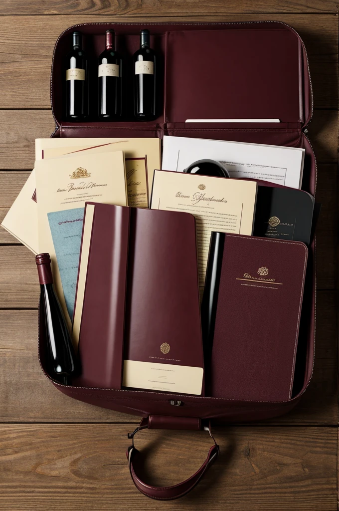 Folder publications about wine, wine red