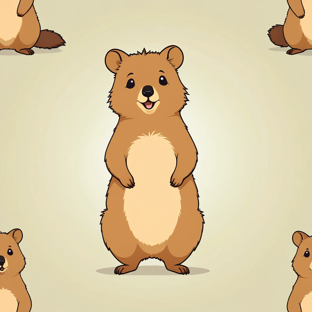 cute quokka, illustration, vector graphics, strong contours
