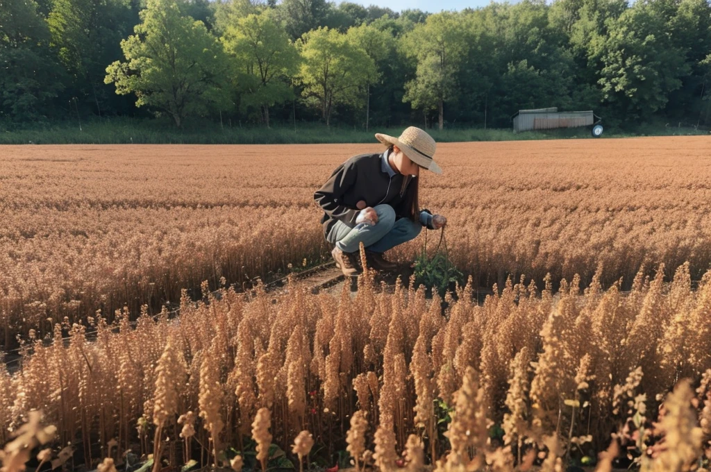 Ginseng growing in the field