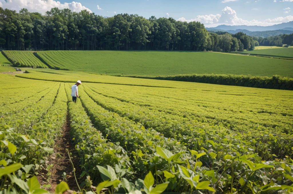 Ginseng growing in the field