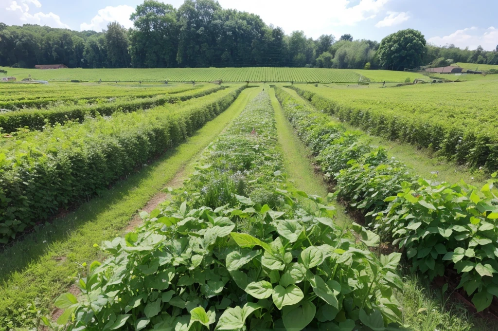 Herbs growing in the field