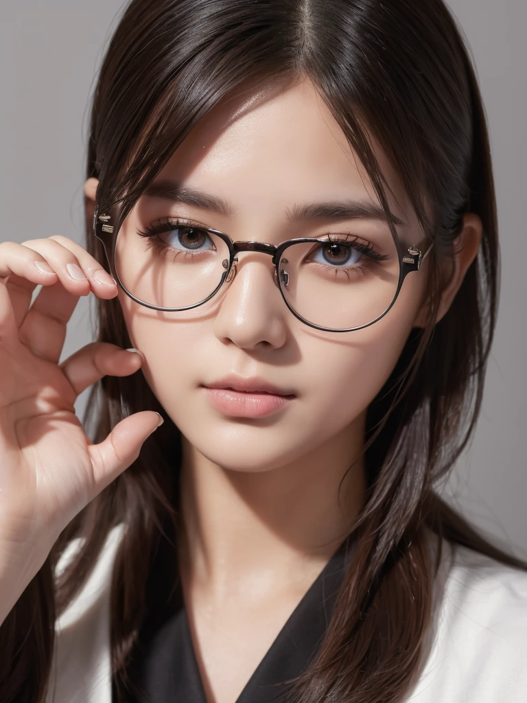 (master piece:1.3),(best quality:1.3),(ultra-detailed:1.3),(8k wallpaper:1.3),(beautiful eyes:0.8),Plump,Glasses,