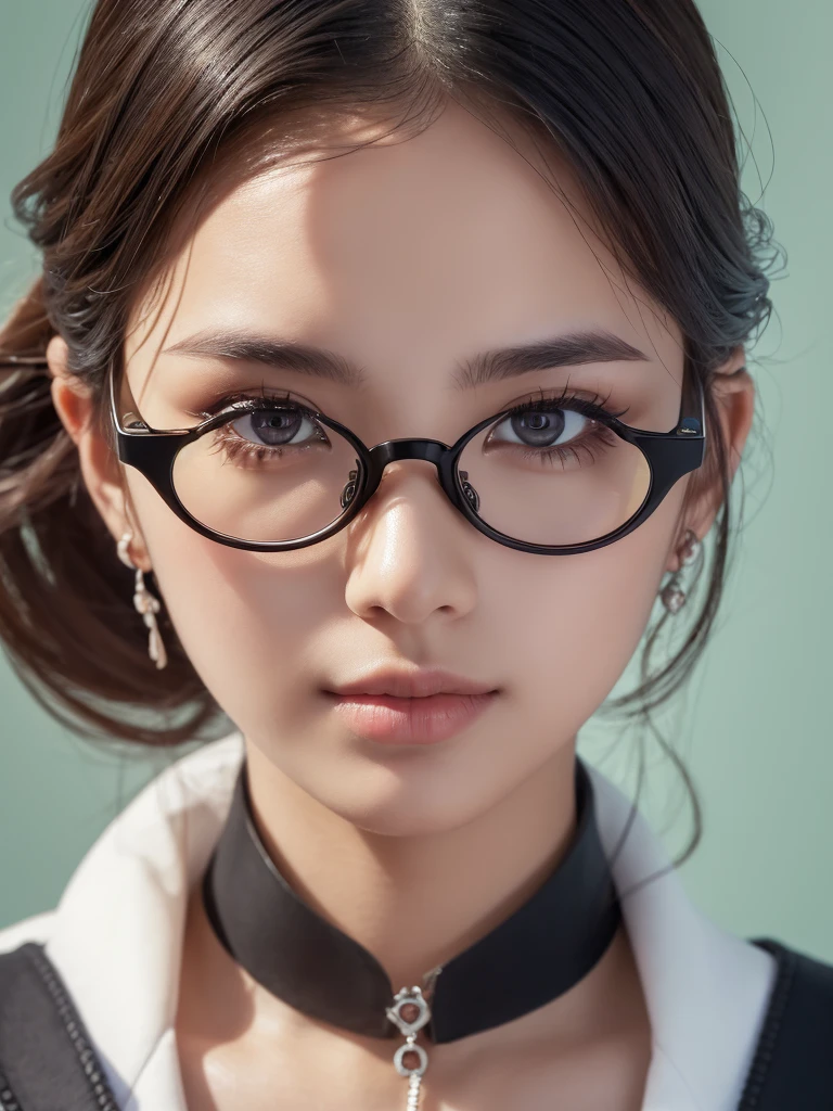 (master piece:1.3),(best quality:1.3),(ultra-detailed:1.3),(8k wallpaper:1.3),(beautiful eyes:0.8),Plump,Glasses,