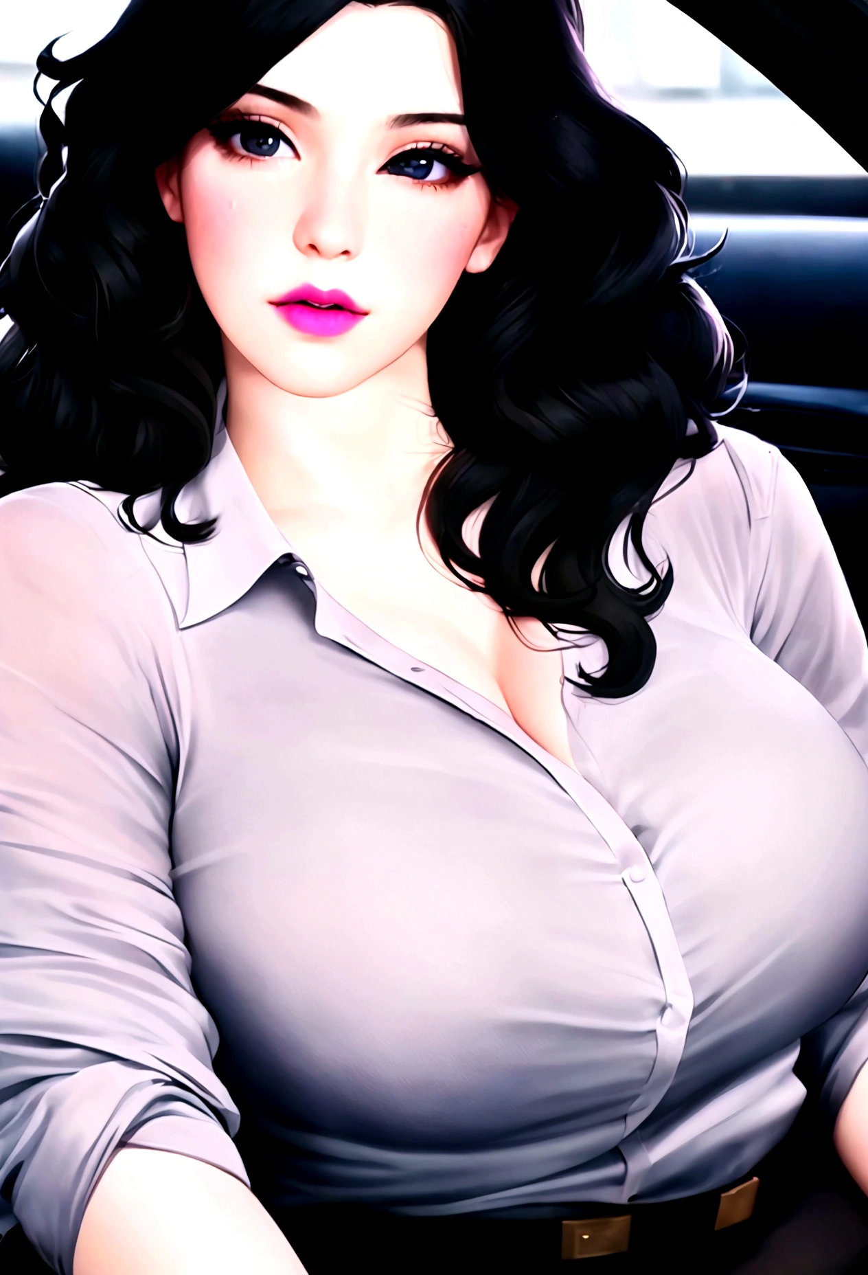 Beautiful detailed portrait of a girl with big eyes, full lips, long eyelashes, bare , In a sensuous pose, very detailed, (realistic atmosphere),very detailed 얼굴, intricate details, vivid colors, dramatic lighting, cinematic composition, Anime-inspired art style, fascinating face, voluptuous body, big titl expression of orgasm during seaty body, hotdy, Slender legs, wearing black panties, Wearing a bra tconstantly untied, A facial expression that strongly feels an orgasm, Two arms, two legs, Swenched body, soft bedroom lighting, Happy expression after experiencing orgasm, Sexy bra