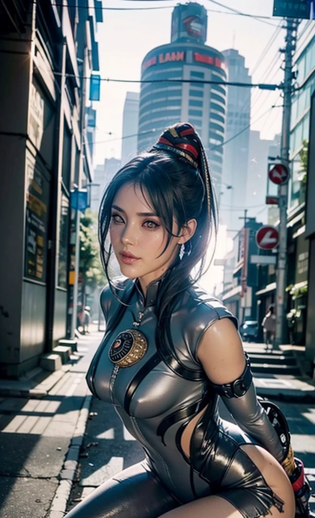 ((Best quality)), ((masterpiece)), (highly detailed:1.3), 3D,Shitu-mecha, beautiful cyberpunk women with her mecha in the ruins of city from a forgoten war, ancient technology,HDR (High Dynamic Range),Ray Tracing,NVIDIA RTX,Super-Resolution,Unreal 5,Subsurface scattering,PBR Texturing,Post-processing,Anisotropic Filtering,Depth-of-field,Maximum clarity and sharpness,Multi-layered textures,Albedo and Specular maps,Surface shading,Accurate simulation of light-material interaction,Perfect proportions,Octane Render,Two-tone lighting,Low ISO,White balance,Rule of thirds,Wide aperature,8K RAW,Efficient Sub-Pixel,sub-pixel convolution,luminescent particles,light scattering,Tyndall effect,facing the viewer, cameltoe, sitting with legs spread, longing gazing hungry sexy facial expression, arms behind back, hands not visible 