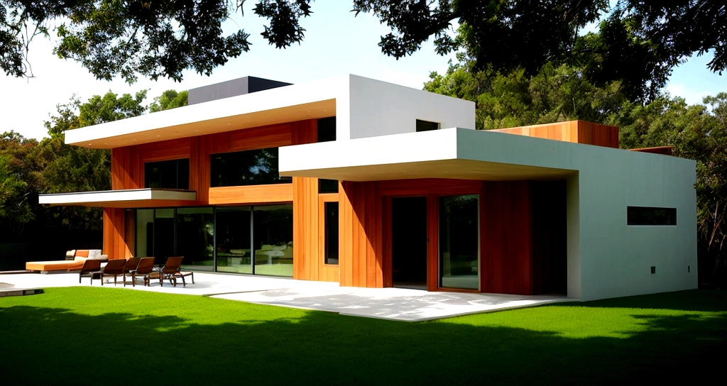 /imagine prompt = a modern house
style = organic architecture, natural forms, horizontal lines, open floor plans, integration with nature, geometric patterns, cantilevered structures, custom materials, harmonious, serene, residential design