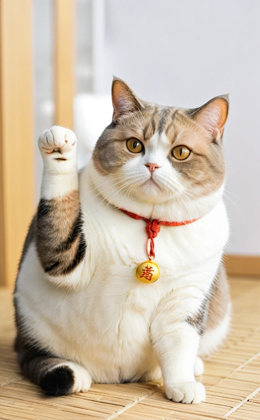 Fat Cat,Action-packed backgrounds,Clear, high-quality photos,Upper Body,Lucky Cat,Black cat