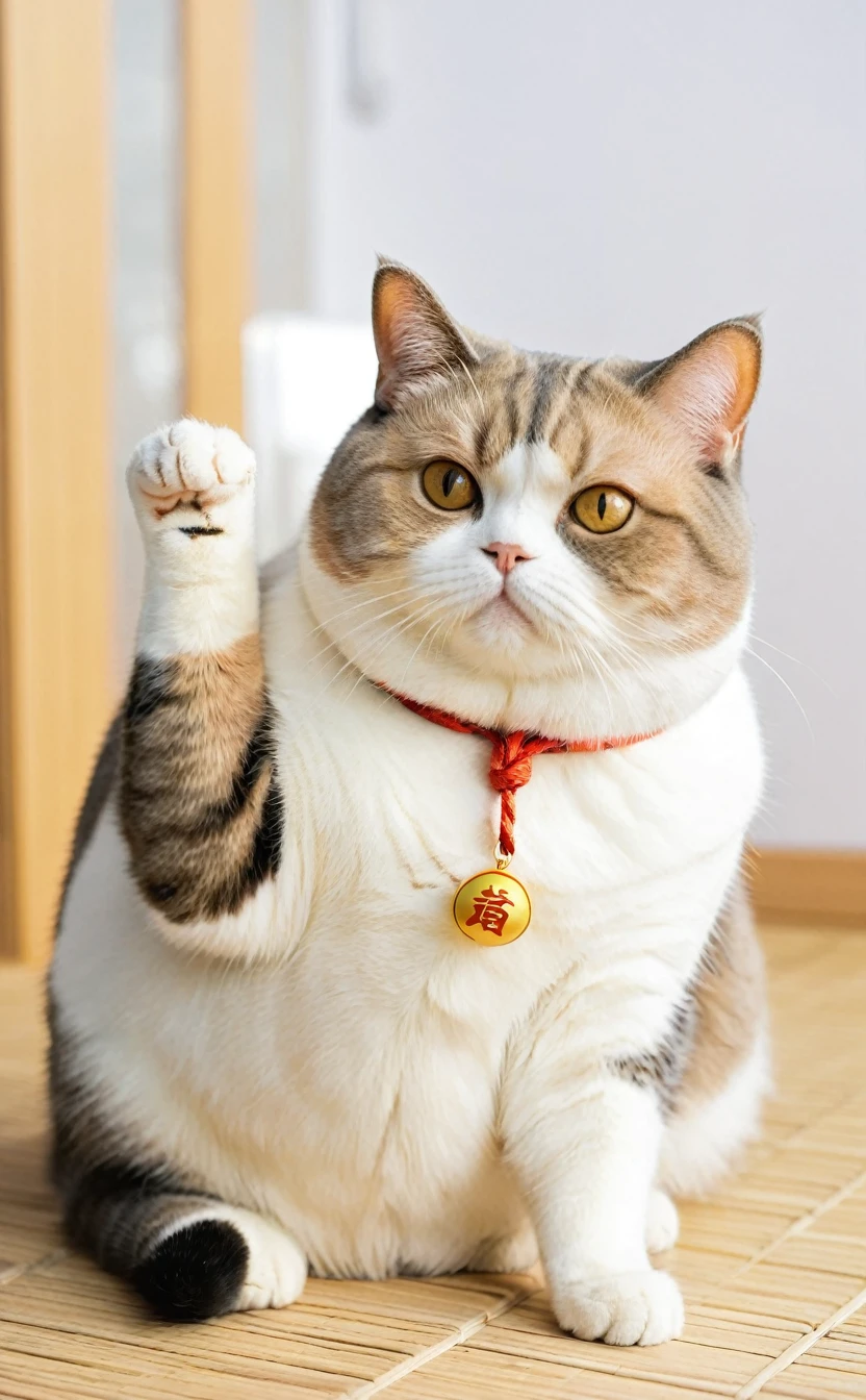 Fat Cat,Action-packed backgrounds,Clear, high-quality photos,Upper Body,Lucky Cat,Black cat