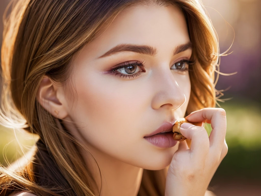 beautiful woman eating hamburger, elegant lady, intricate details, photorealistic, high-quality, 8k, hyperrealistic, extremely detailed, stunning portrait, realistic skin textures, perfect facial features, beautiful eyes, detailed nose and lips, long eyelashes, elegant hairstyle, warm lighting, soft focus, natural colors, realistic textures, delicate skin, clean background