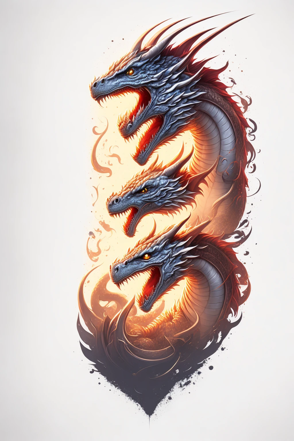 Dragon, t shirt design, rzminjornada, vectorial art, White background