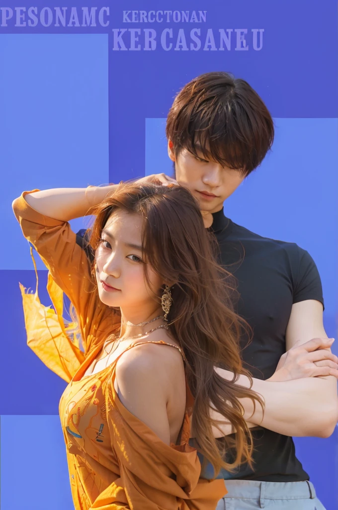 Korean man and woman in campus