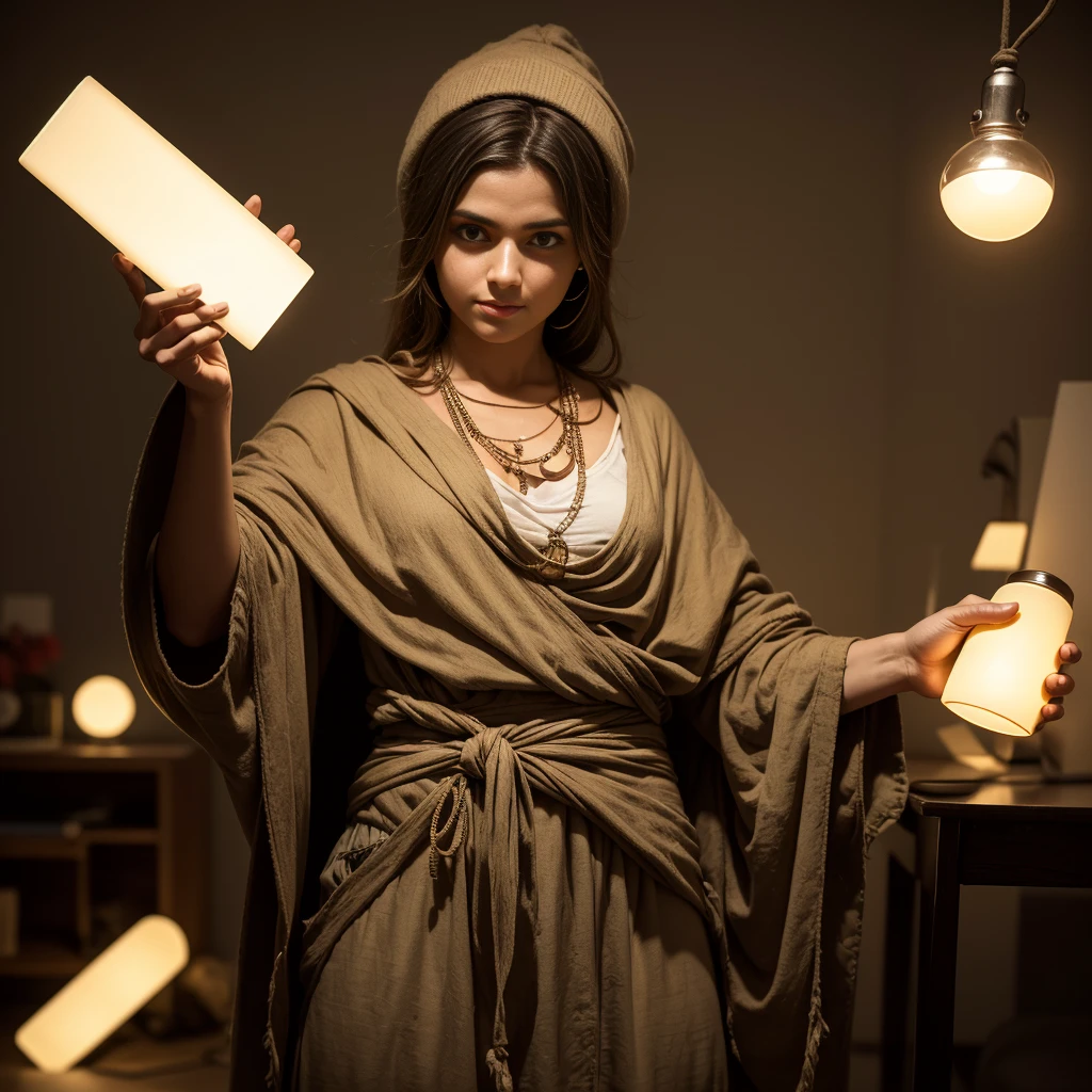 A gedi holding a light saver 