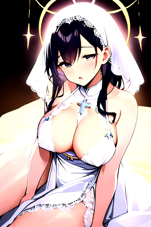 Adult sex-loving priest in a magical lacy robe、