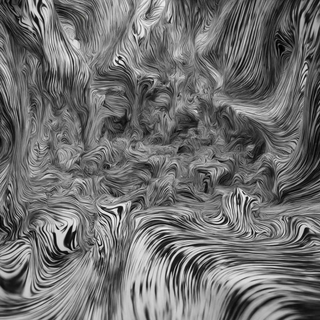 Hallucination Noise Travel, Black and white line sound art, Abstract Art,