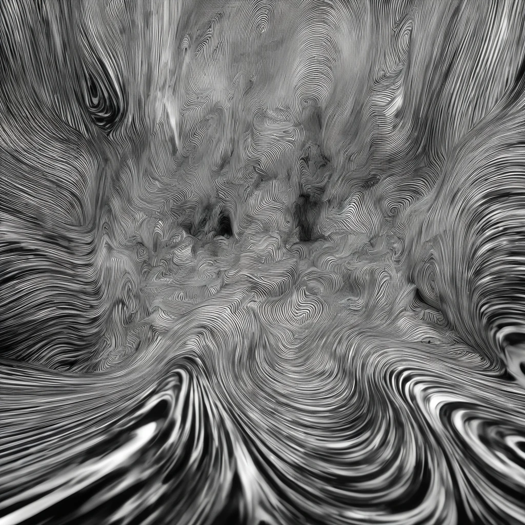 Hallucination Noise Travel, Black and white line sound art, Abstract Art,