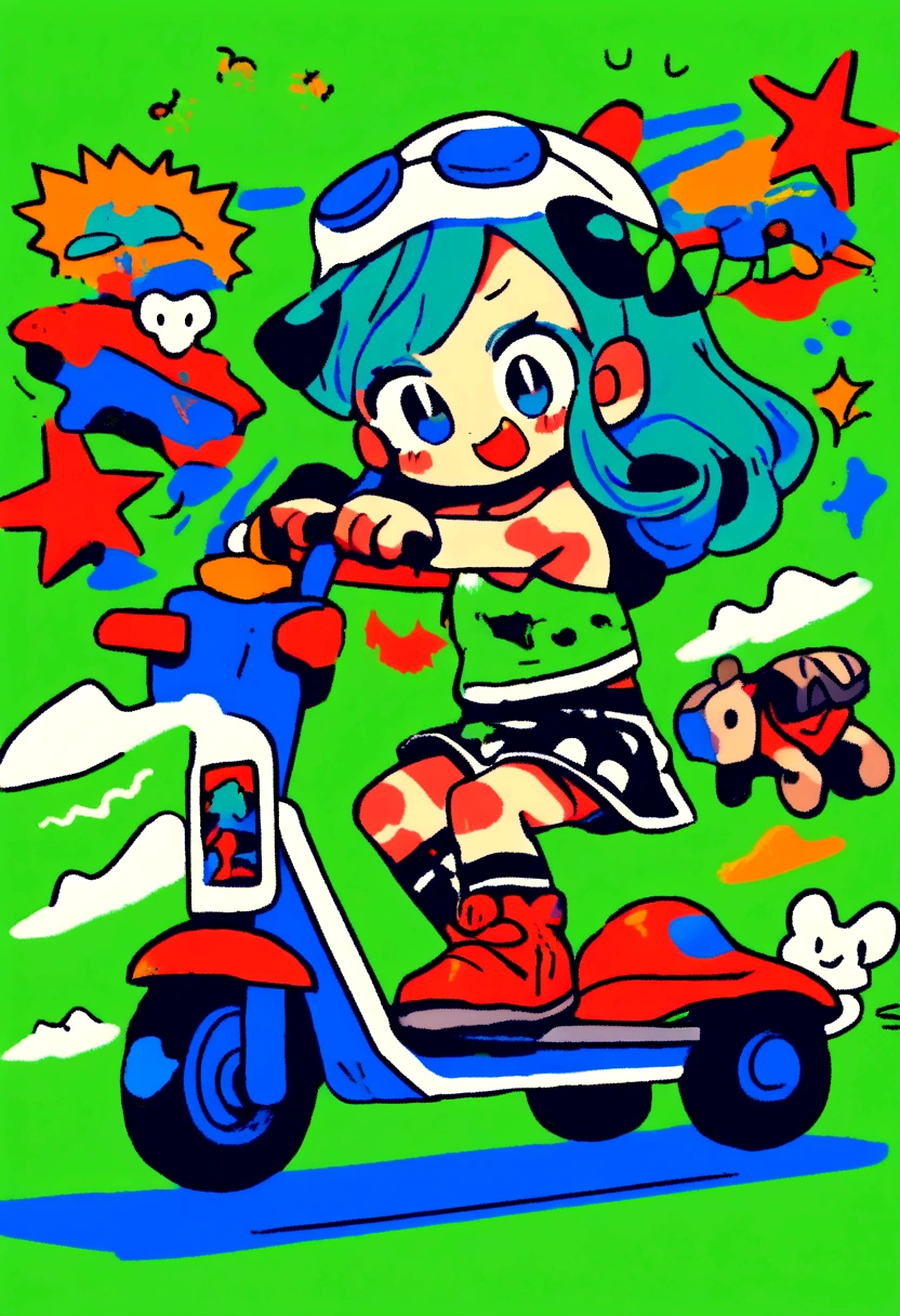 (lum:1.5), (solo:1.3), 1girl, (Vegeta), tiny horns, riding a sci-fi motorcycle, smile, motor vehicle, skirt, riding, (score_9, score_8_up, score_7_up), masterpiece, best quality, absurdres, unity, 8k, wallpaper, hi res, highly detailed face, highly detailed eyes, blue eyes, perfect anatomy, super detailed skin, (outdoors, beach, seaside, beautiful landscape, island, 1980s style, anime style, (full body), (dynamic angle, dynamic pose:1.3), (flying:1.3), floating in air, floating under seabeach, animal print, strapless_bikini, breasts, (intricate details:1.4), cleavage, large breasts, (two-tone hair, green hair, black hair:1.1), floating hair, groin, small horns, (cowboy shot), looking at viewer, navel, print bikini, swimsuit, tiger print, tiger stripes, (electrokinetic, electricity:1.3), 1girl, lightning shooting from hands, epic fantasy scene, dark ominous clouds, dramatic lighting, detailed facial features, high quality, cinematic composition, dramatic atmosphere, digital art, concept art, 8k, ultra-detailed, professional rendering, dramatic color palette, dynamic pose, cute doodle,