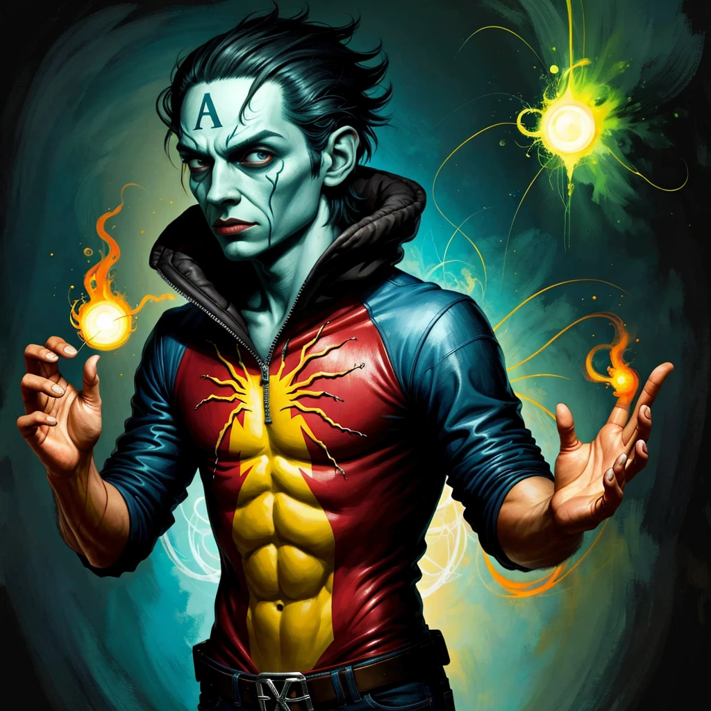 Tinfoil mutant character blending the distinct artistic techniques of Esao Andrews