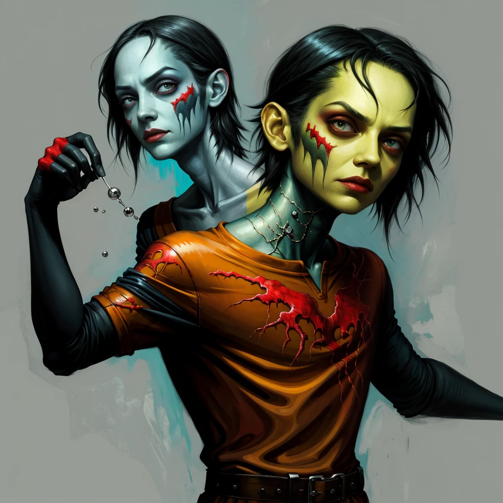 Tinfoil mutant character blending the distinct artistic techniques of Esao Andrews