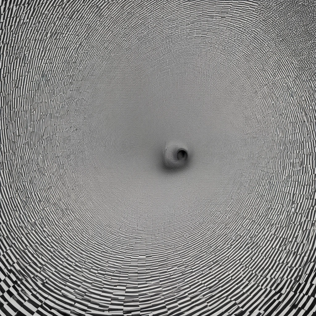 The one who shouts loudly, Black and white spiral,Precise human structure