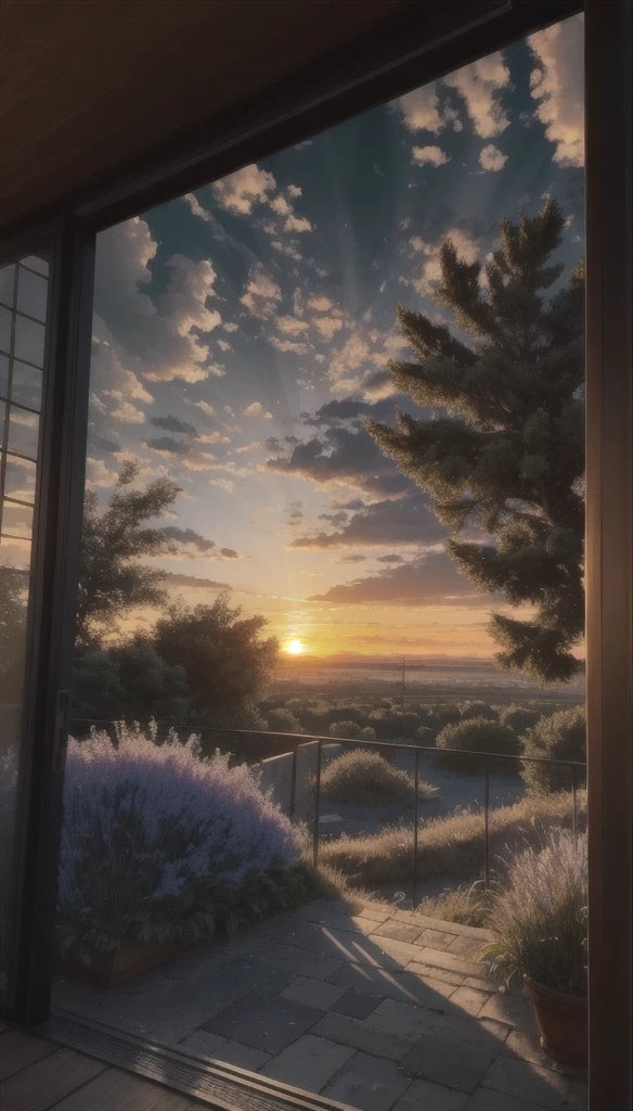 highres, imagination, (realistic), clear skies, composition, sunrise, (hdr:1.5), outdoors, intricate details,