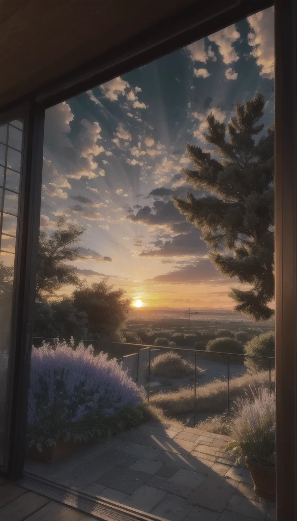 highres, imagination, (realistic), clear skies, composition, sunrise, (hdr:1.5), outdoors, intricate details,