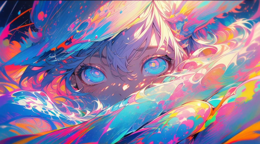 (8K, Highest quality, masterpiece:1.2),(Highest quality:1.0), (Ultra-high resolution:1.0), water彩, Handsome woman, shoulder, Hair Ribbon, Agnes Cecil, Half Body Portrait, Very bright and luminous design, pastel colour, (ink:1.3), Autumn Light,water,背景にwater流,smile,Tears