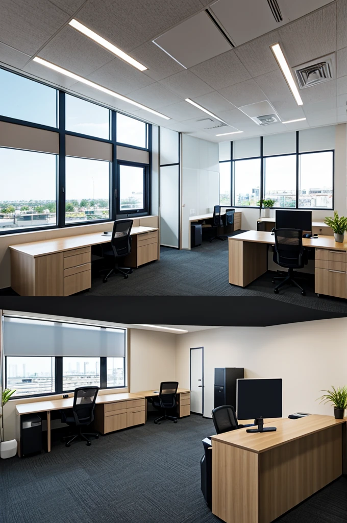 customer service call office with modern interior