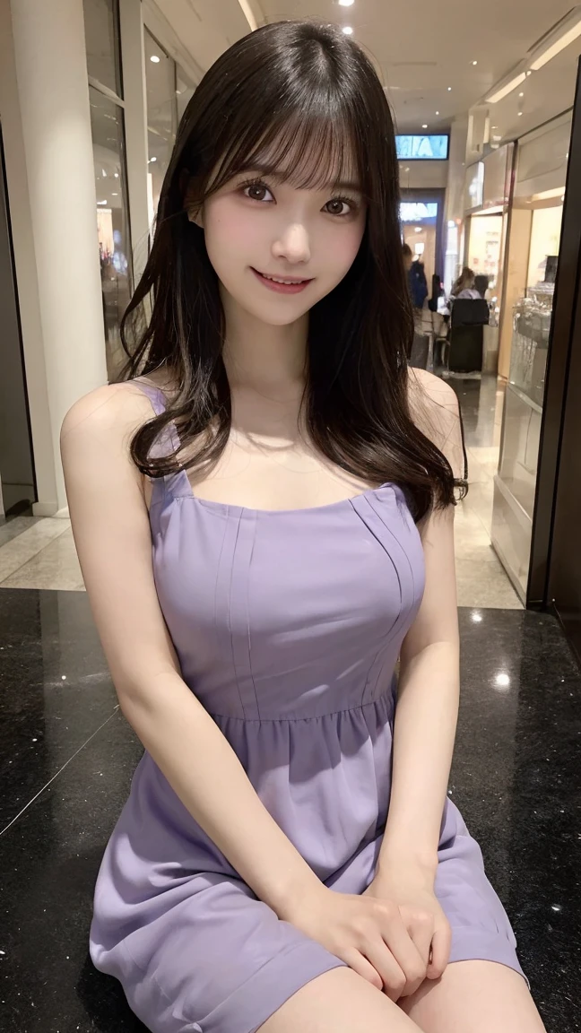 (Ultra-realistic), (An illustration), (high resolution), (8K), (very detailled), (最高のAn illustration),(CRU photo, best qualityer), (真实感, photorrealistic:1.4), Masterpiece artwork, Very delicate and beautiful, extremely detaild, 2k wallpaper, incredible, fine-details, very detailledなCGユニティ8kの壁紙, super verbose, high resolution, beautiful detailed girl, very detailledな目と顔, Beautiful detailed nose, beautiful detailed eyes,cinematic lighting,Perfect Anatomia,Perfect promotion,(a shy smile, beautiful face), ((perfect legs, perfect legs, perfect hands, perfect hands指, perfect arms, a shy smile, The mouth is perfect)), looking directly at the camera, Ear fringes and fringes、necklase、 (((beautiful japanese girl))) ((((((Uma beautiful japanese girl de 27 anos))))))、(((Huge G breasts))), (((attractive big breasts!!!!!!!))), (((huge boobies))), (((Full body writing))), (((pose em um shopping center))), ((photo only)), ((Bblack hair)), (((slenderbody))), ((((beautiful smiling)))), ((((wearing a short lavender dress))), ((((wearing a short lavender dress))))