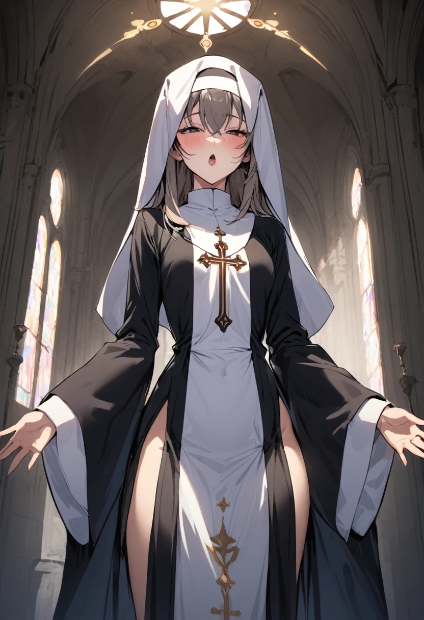 Sexy and perverted slender priest