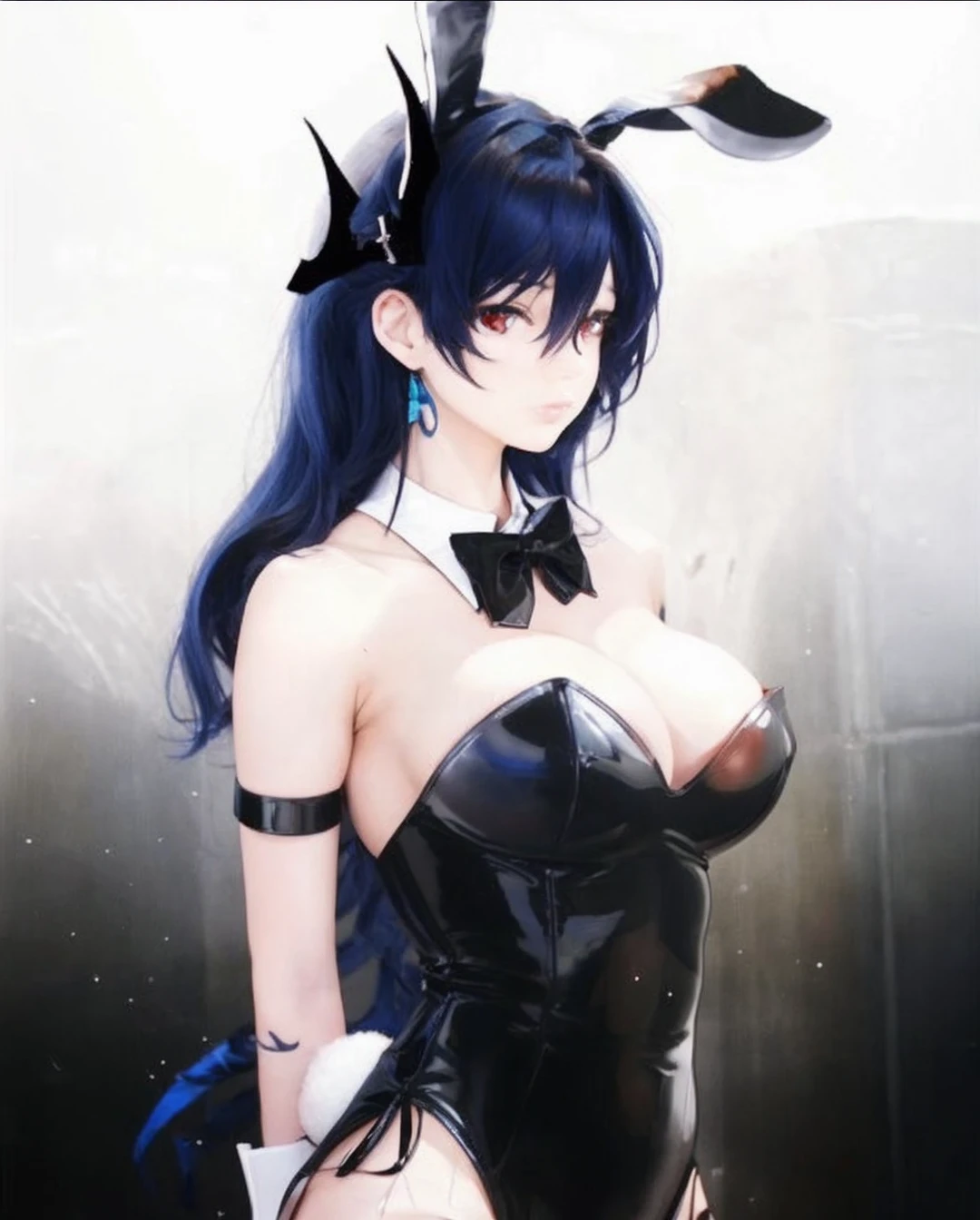 Naked,nude,latex bunny suite