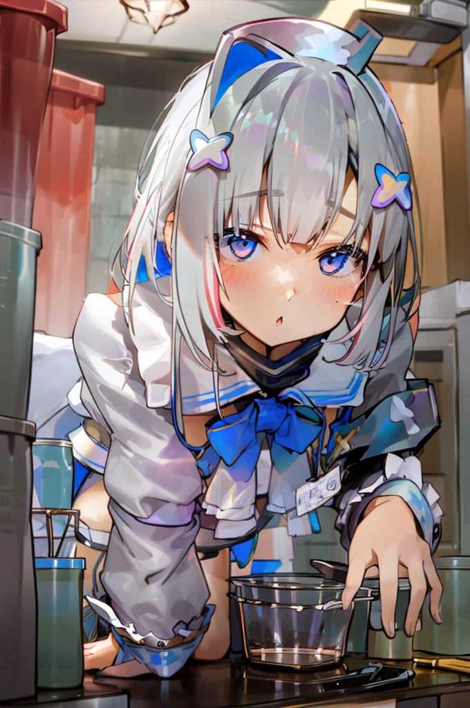 face、((スカートof穿いてない))、indoor、of(Empty container)、((I can see the pussy))、(R18)(accurately)