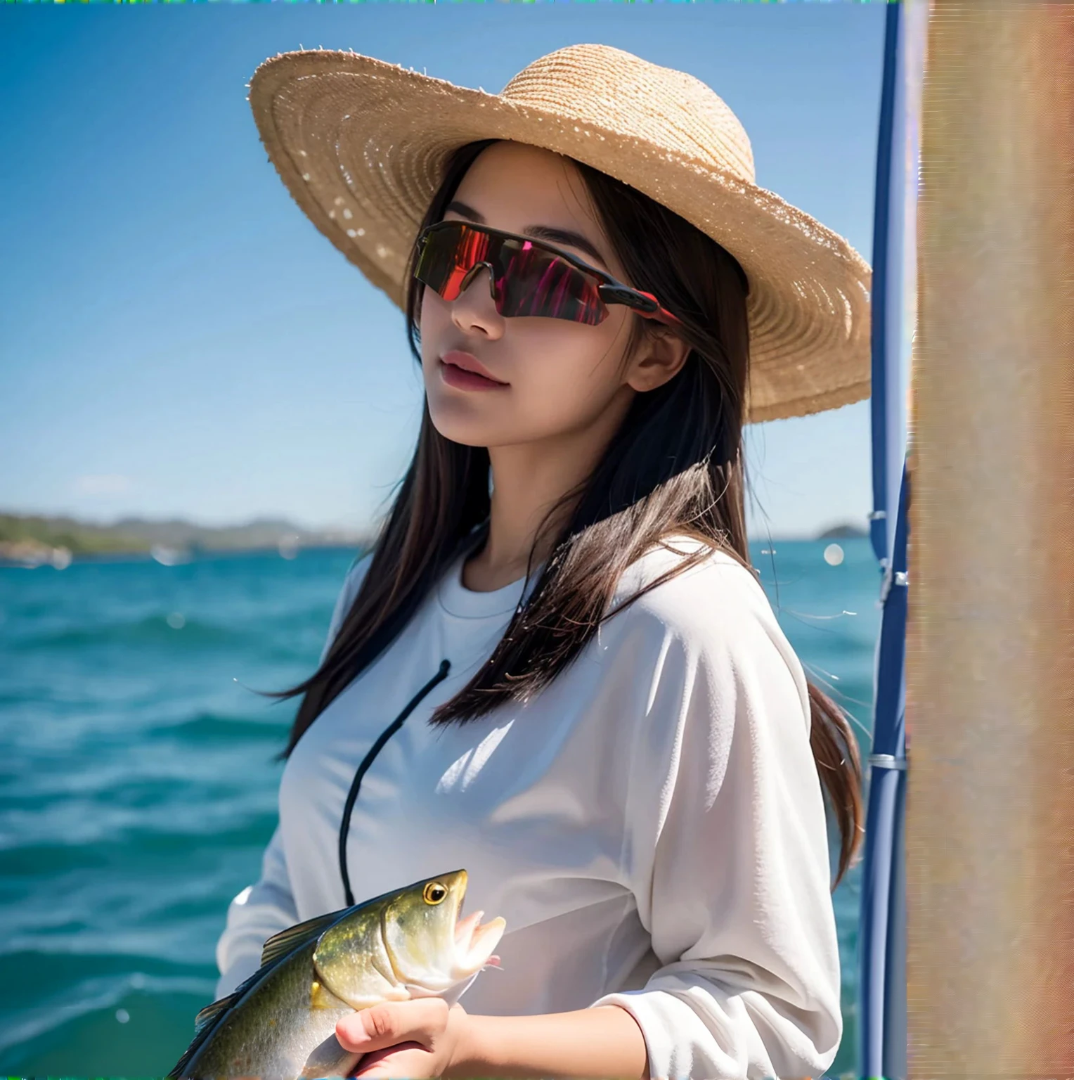 Yacht on the sea，White yacht，Romantic scenery close to the beach, Colorful sunset, Beach, Clear water and white foam on the coast，日落时分Yacht on the sea