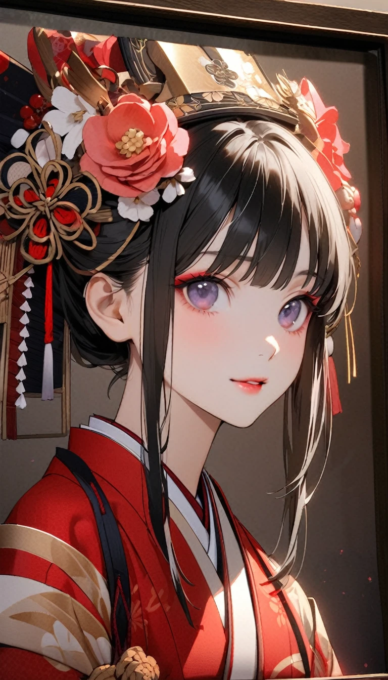A 12-year-old princess wearing a red kimono and a flower crown, Traditional Japanese, traditional geisha clothing, Japanese women, Wearing Imperial Kimono, japanese geisha, geisha photo portrait, female geisha girl, elegant Japanese women, Japanese Kimono, In kimono, Traditional beauty, Wearing kimono and armor, portrait of geisha, wearing a haori, geisha She gets an old man's dick shoved in her pussy